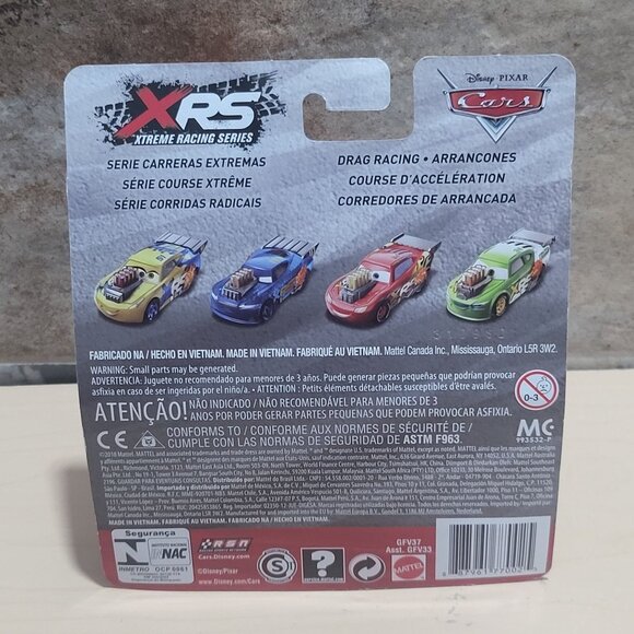 Disney Pixar Cars XRS Drag Racing Diecast Vehicle #28 Nitroade Car Tim Treadless - Picture 2 of 9